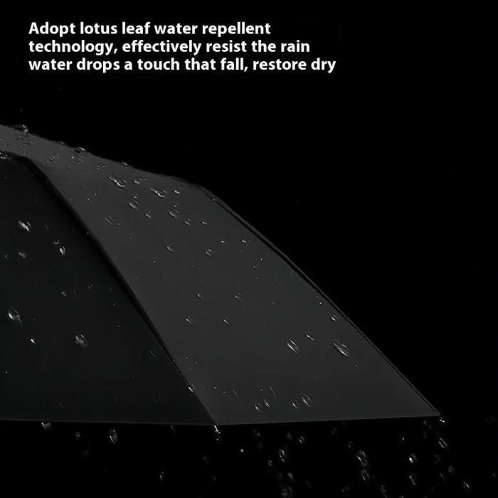 Windproof Large Umbrella 24-Rib Sun and Rain Proof Umbrella for 2 People - Black - 4