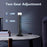 Tower Fan Desktop Rechargeable Bladeless Fan USB Mini Portable Night Light Handheld Cooling Fan - Black - 4