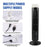Tower Fan Desktop Rechargeable Bladeless Fan USB Mini Portable Night Light Handheld Cooling Fan - Black - 5