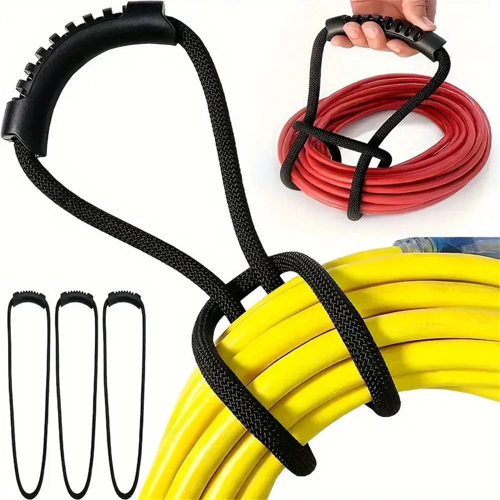 Wire Cable Water Pipe Storage Portable Binding Strap Hose Hanging Storage Nylon Strap with Handle - 2