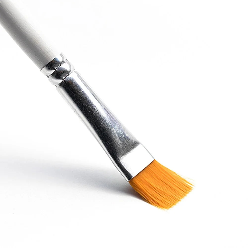 2103116 6Pcs/Set Wood Handle Paint Brushes Watercolor Gouache Acrylic Painting Nylon Hair Paintbrushes Kit - 3