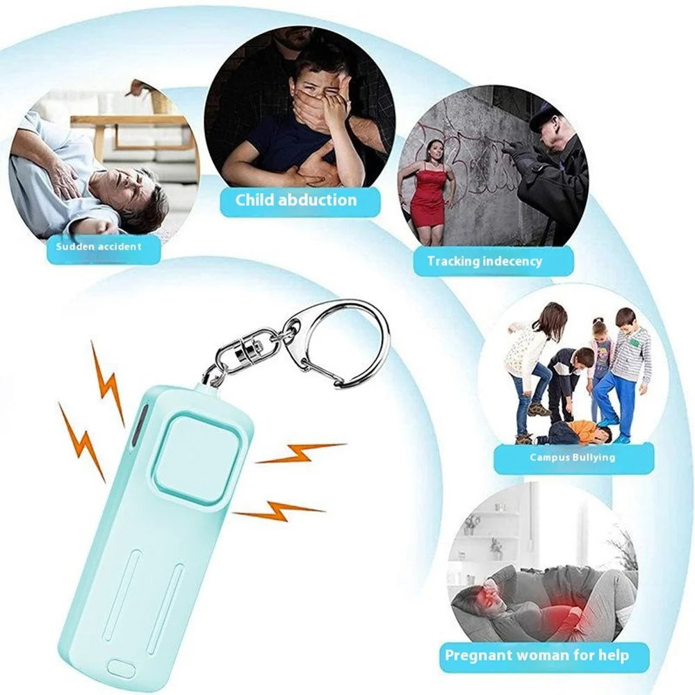 Outdoor Children Emergency Alarm with Light Portable Self-Defense 130dB Loud Alert Hanging Keychain - Pink - 5