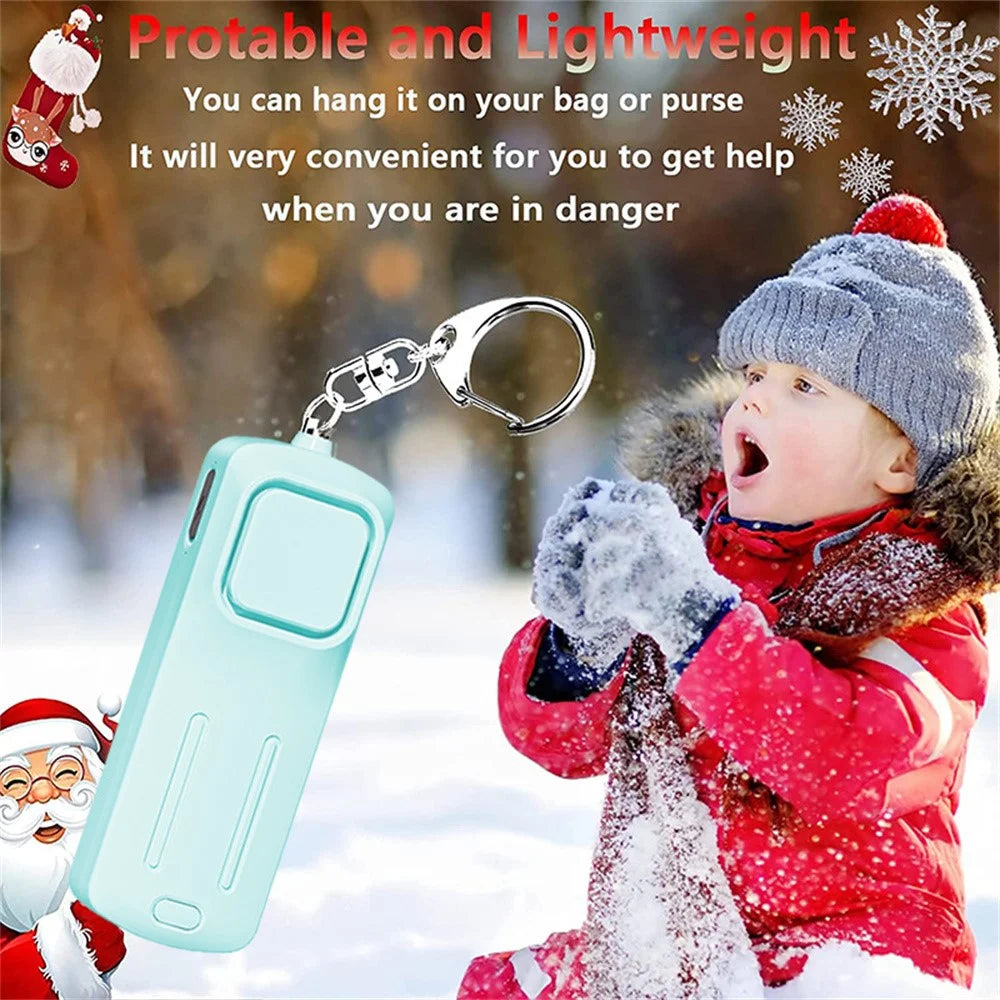 Outdoor Children Emergency Alarm with Light Portable Self-Defense 130dB Loud Alert Hanging Keychain - Pink - 6