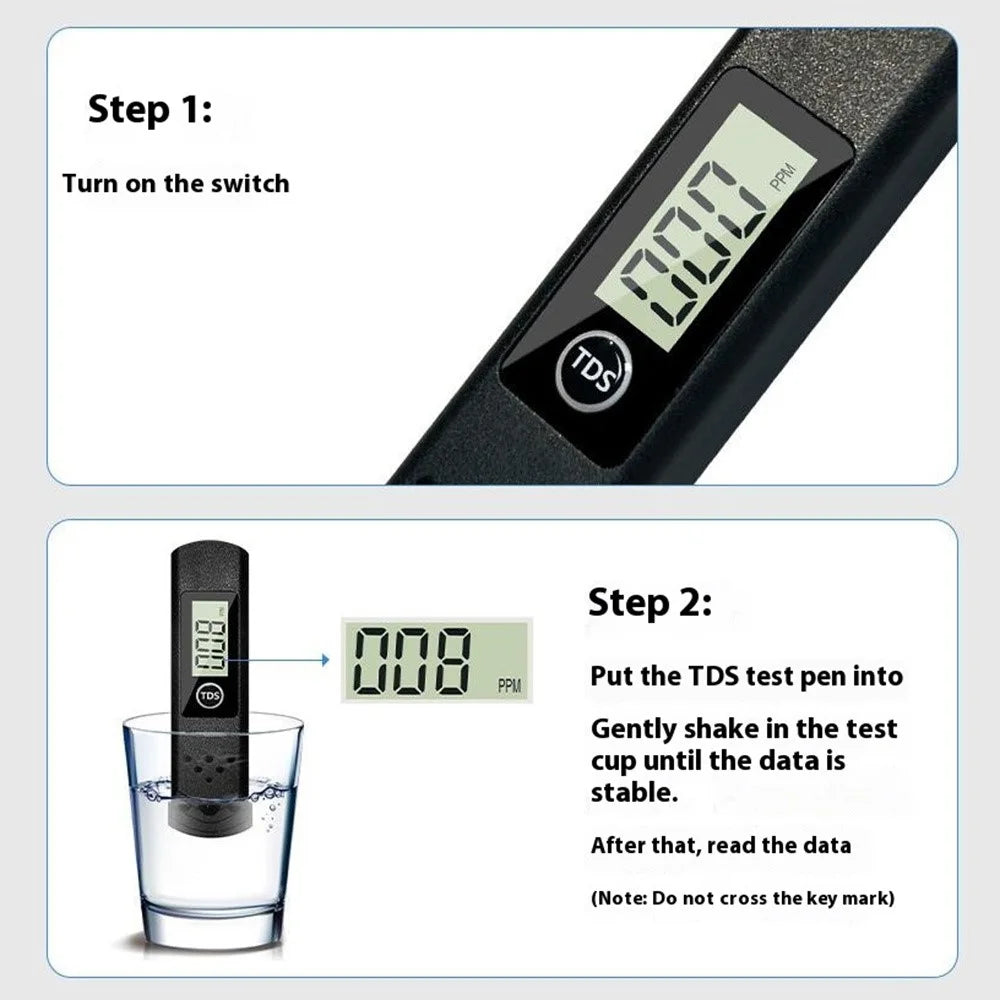 Portable LCD Digital TDS Water Quality Tester Water Testing Pen Measuring Tool - 7