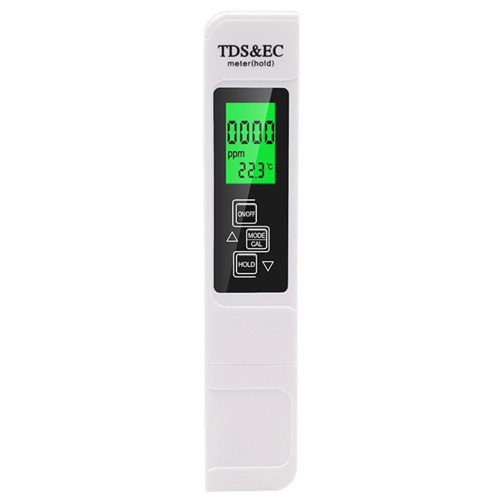 3-in-1 Water Quality Detector Digital LCD TDS EC Meter Pen Temperature Tester with Backlit - White - 1