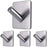 4Pcs Punch-Free Wall Mount Hook 304 Stainless Steel Kitchen Bathroom Home Hat Clothes Hanging Hook - Silver - 1