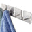 4Pcs Wall Mount Hook 304 Stainless Steel Hanging Hooks for Kitchen Bathroom Bedroom - Silver - 2