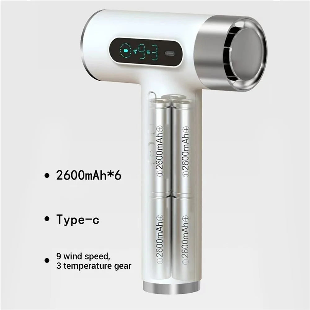 CFJ-5 Portable USB Charging Cold / Hot Air 100000 RPM High Wind Power Wireless Hair Dryer - 2