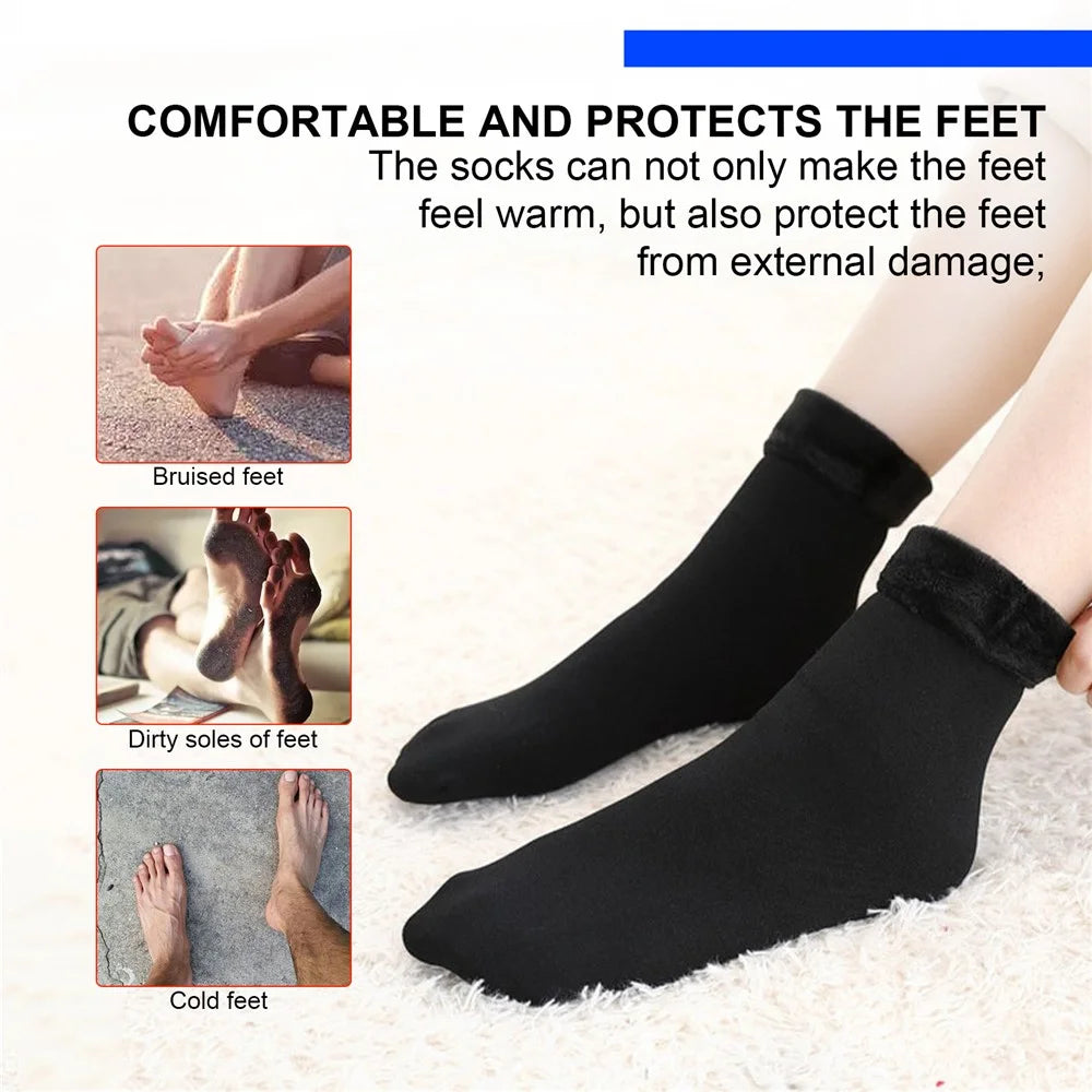 HOUKEA HKA06-A043-1-MX1 1 Pair Self-Heating Cold-Proof Socks Breathable Warm Winter Kids Adults Heating Socks - 3