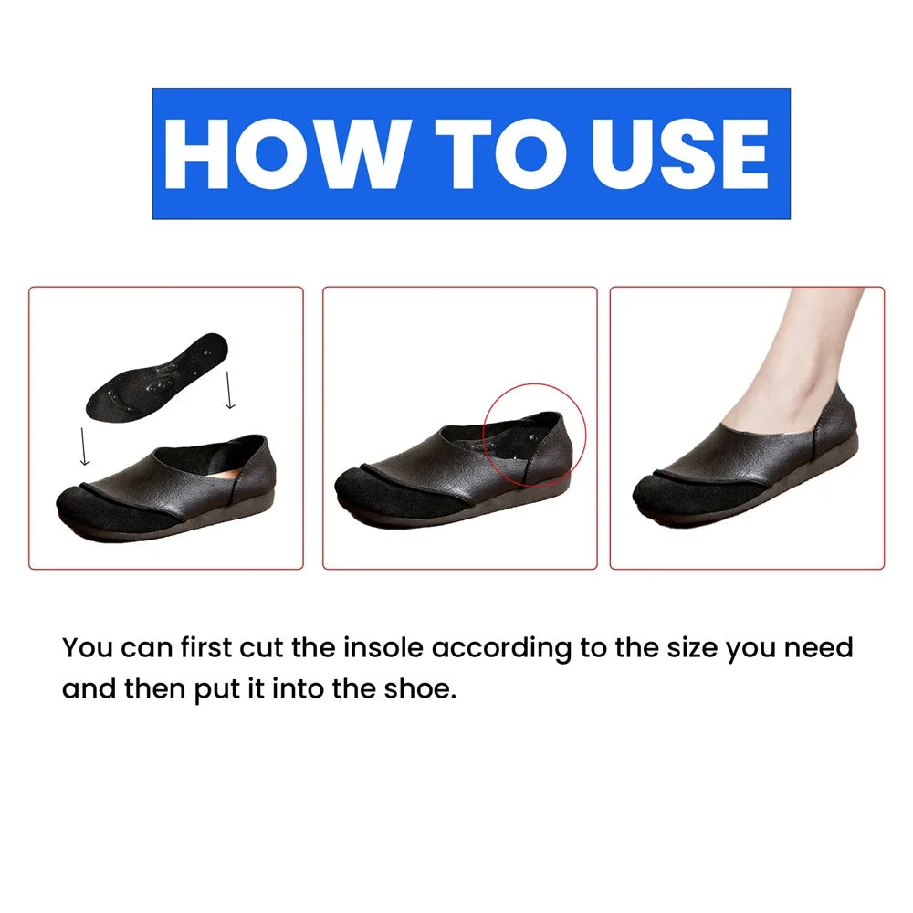 HOUKEA HKB05-A002-1-BK1 1 Pair Arch Insoles Varicose Veins Relieve Magnetic Acupressure Arch Support Insoles - 3