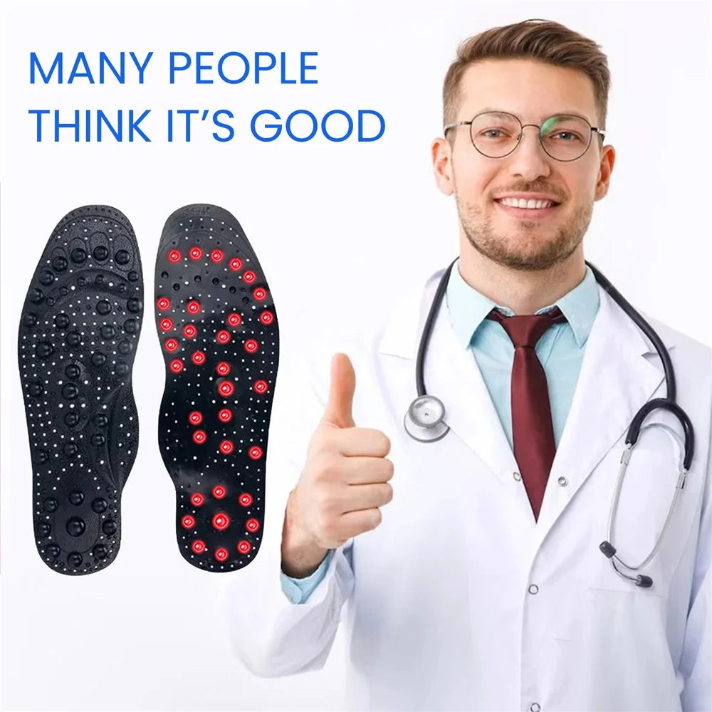 HOUKEA HKB05-A002-1-BK1 1 Pair Arch Insoles Varicose Veins Relieve Magnetic Acupressure Arch Support Insoles - 5