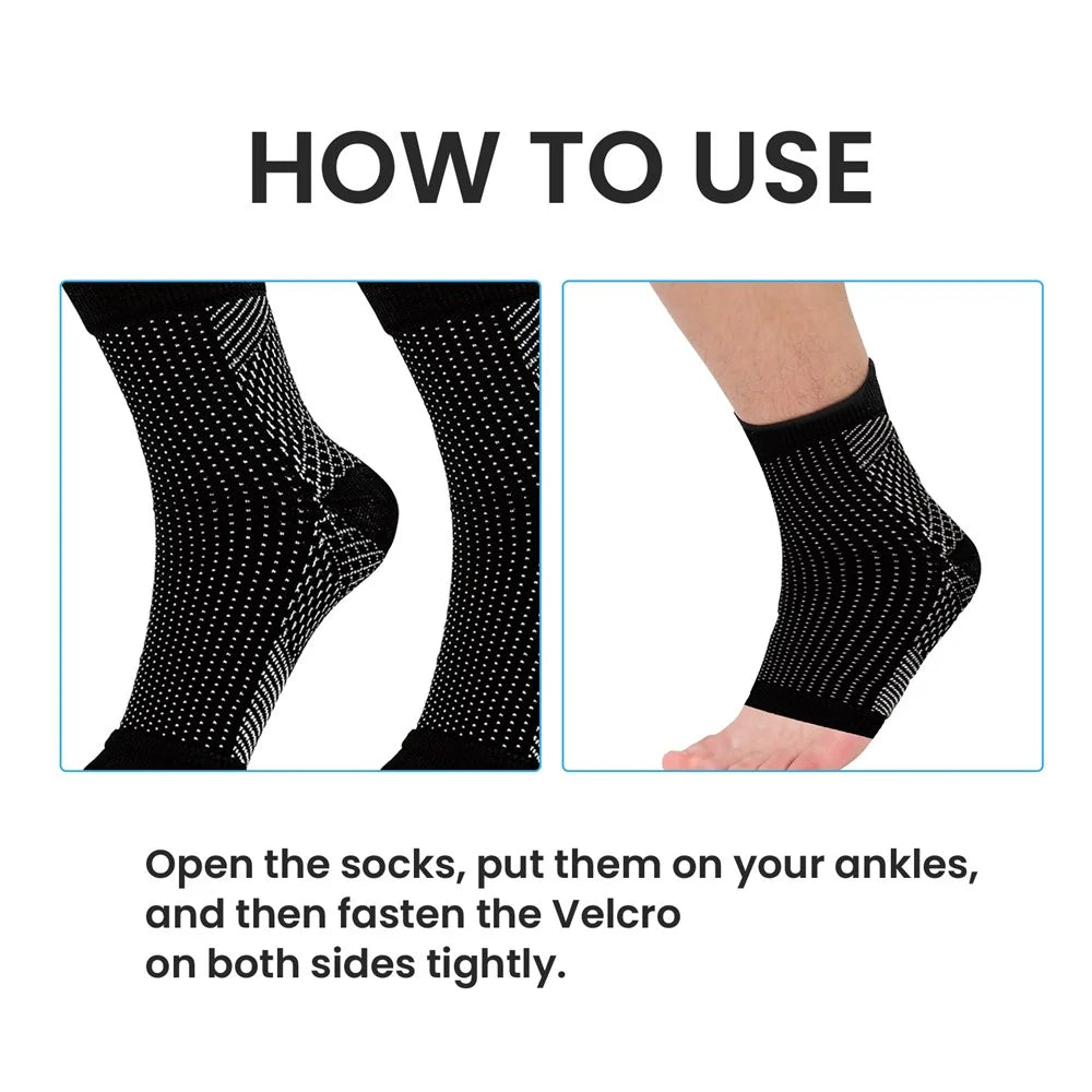 HOUKEA HKA06-A046-1-BK1 1 Pair Plantar Support Socks Outdoor Sports Cycling Fitness Anti-Slip Foot Guard Elastic Socks - 6