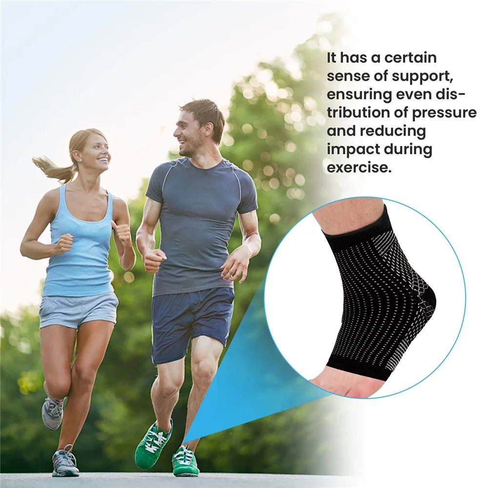 HOUKEA HKA06-A046-1-BK1 1 Pair Plantar Support Socks Outdoor Sports Cycling Fitness Anti-Slip Foot Guard Elastic Socks - 7