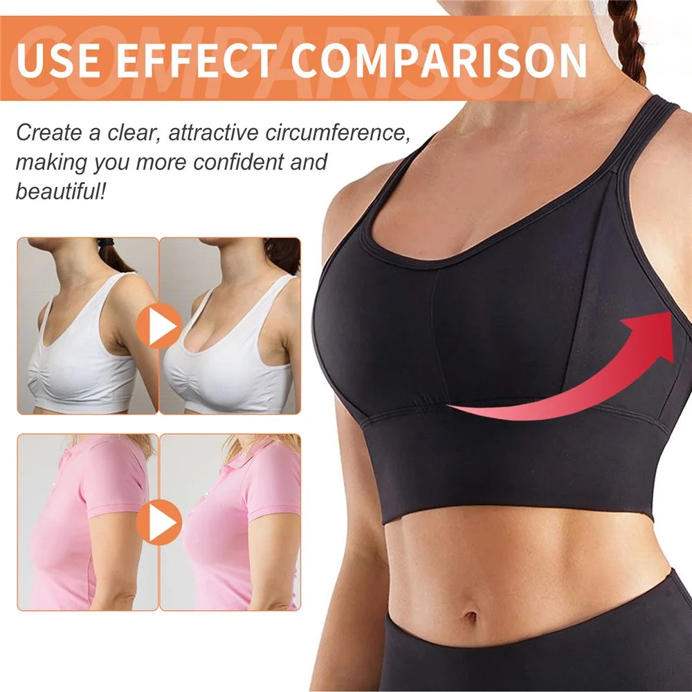 HOUKEA HKC09-A001-1-OG1 1 Pair Sponge+Silicone Self-Adhesive Breast Pads Breast Enlargement Shaping Chest Pads - 4