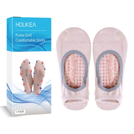 HOUKEA HKB05-A008-1-BU1 1 Pair Yoga Socks Foot Massage Elastic Breathable Non-Slip Fitness Sports Socks - 1