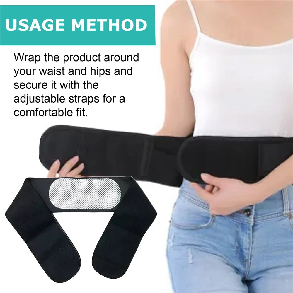 HOUKEA HKB07-A002-1-BK1 Instant Acupressure Back Care Belt Pain Relieve Magnetic Stone Waist Band - 3