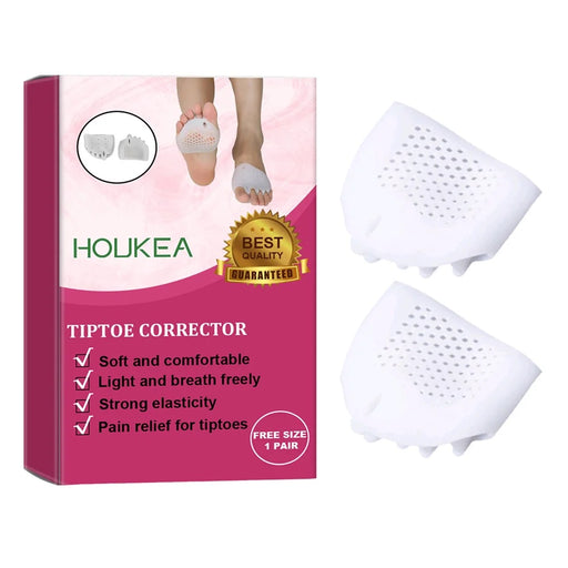 HOUKEA HKB05-A005-1-RD1 1 Pair Silicone Toe Corrector Toe Separator Hallux Valgus Correction Toe Cover - 1