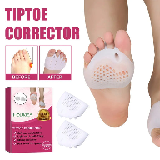HOUKEA HKB05-A005-1-RD1 1 Pair Silicone Toe Corrector Toe Separator Hallux Valgus Correction Toe Cover - 2