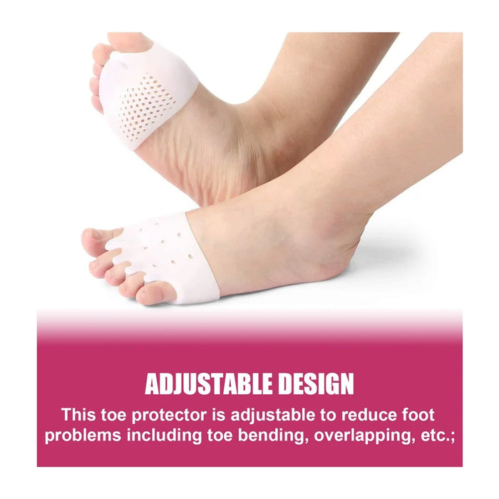 HOUKEA HKB05-A005-1-RD1 1 Pair Silicone Toe Corrector Toe Separator Hallux Valgus Correction Toe Cover - 4