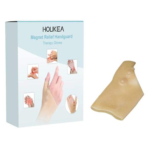 HOUKEA HKB05-A012-1-BU1 1Pc Silicone Hand Care Glove Magnetic Therapy Wrist Pain Relieve Joint Care Glove - 1
