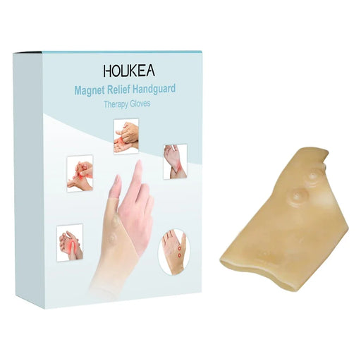 HOUKEA HKB05-A012-1-BU1 1Pc Silicone Hand Care Glove Magnetic Therapy Wrist Pain Relieve Joint Care Glove - 1