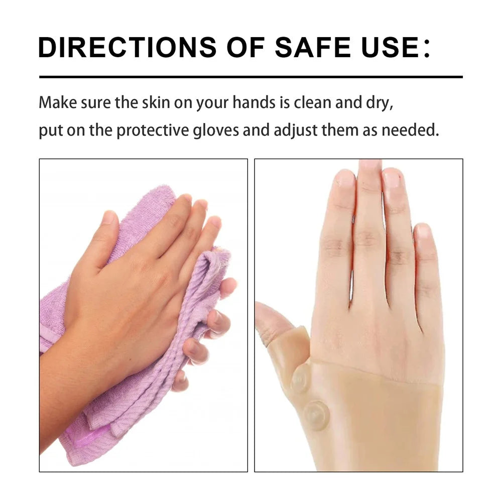 HOUKEA HKB05-A012-1-BU1 1Pc Silicone Hand Care Glove Magnetic Therapy Wrist Pain Relieve Joint Care Glove - 4