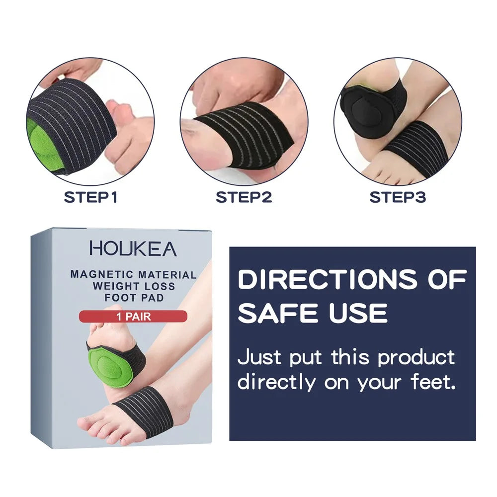 HOUKEA HKB05-A014-1-GY1 1 Pair Acupoint Magnetic Therapy Front Foot Pad Relieve Fatigue Weight Loss Foot Pad - 7