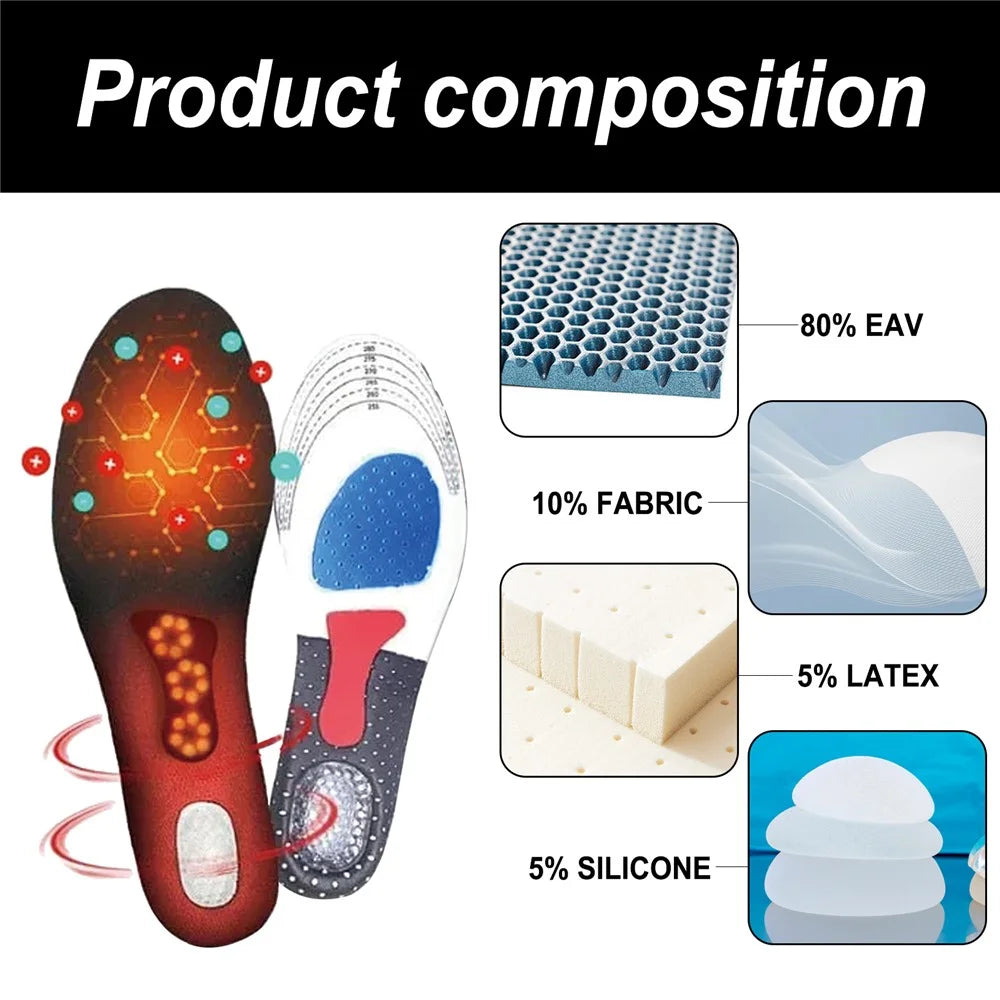 HOUKEA HKB05-A016-1-RD1 1 Pair Arch Support Insoles Flat Foot Correction Height Boost Insoles - 3