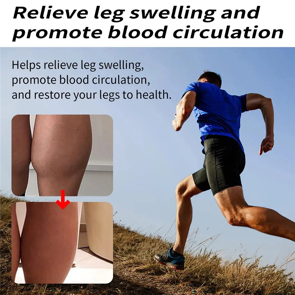 HOUKEA HKB05-A017-1-WH1 1 Pair Super Elastic Breathable Socks Relieve Leg Swelling Varicose Veins Care Socks - 3