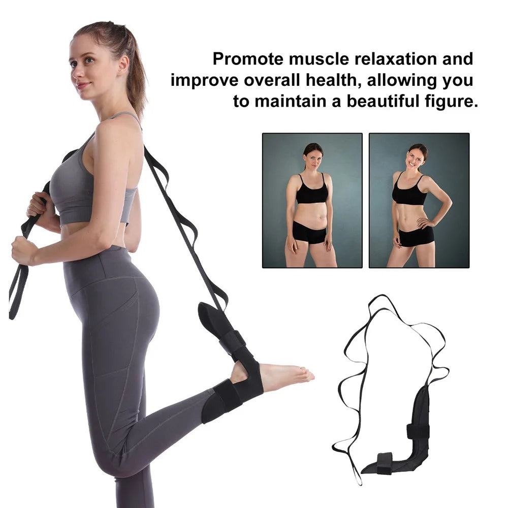 HOUKEA HKB08-A007-1-WH1 Progressive Stretchable Belt Body Shaping Yoga Stretching Ankle Tension Rope - 4