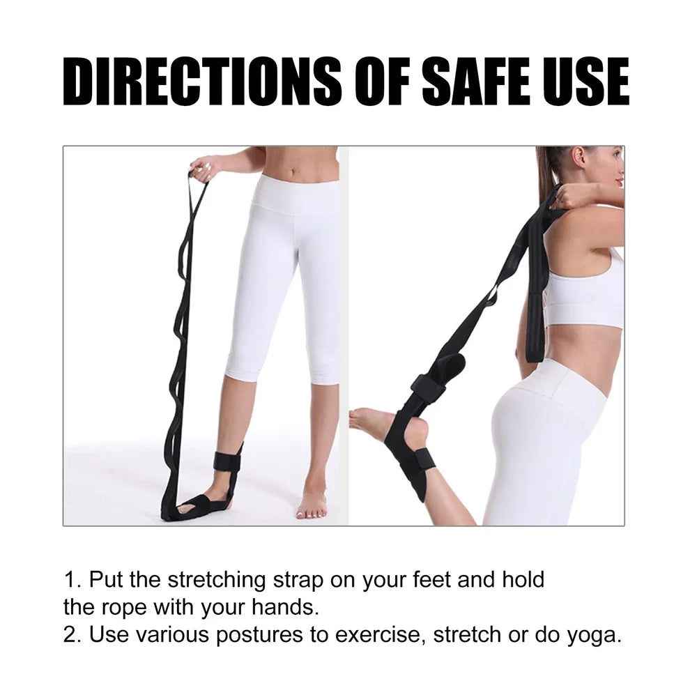 HOUKEA HKB08-A007-1-WH1 Progressive Stretchable Belt Body Shaping Yoga Stretching Ankle Tension Rope - 6
