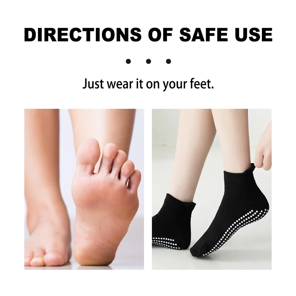 HOUKEA HKB05-A018-1-BK1 1 Pair Anti Bunion and Varicose Vein Non-Slip Tourmaline Socks - 5