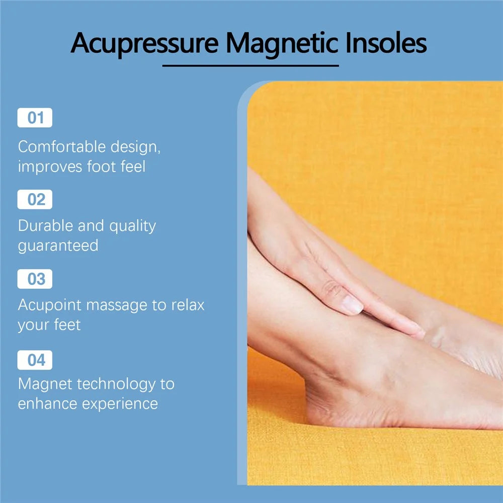 HOUKEA HK-J01-0101-01 1 Pair Foot Acupressure Insoles PVC+Magnetic Stone Foot Care Massage Insoles - 7