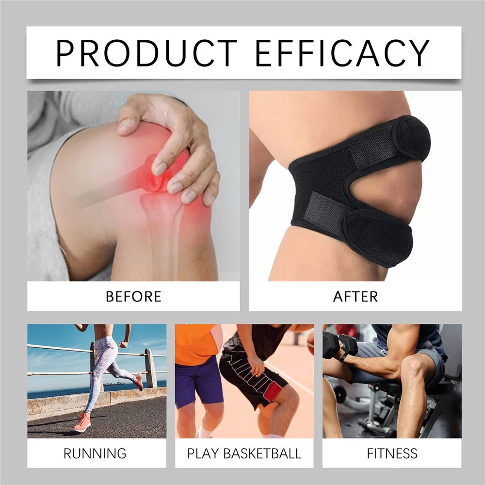 HOUKEA J01-0106-01 1Pc X Shape Knee Wrap Therapy Recovery Support Brace for Outdoor Sports - 3
