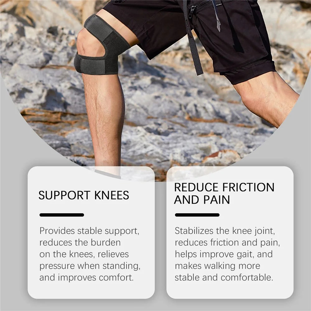 HOUKEA J01-0106-01 1Pc X Shape Knee Wrap Therapy Recovery Support Brace for Outdoor Sports - 4