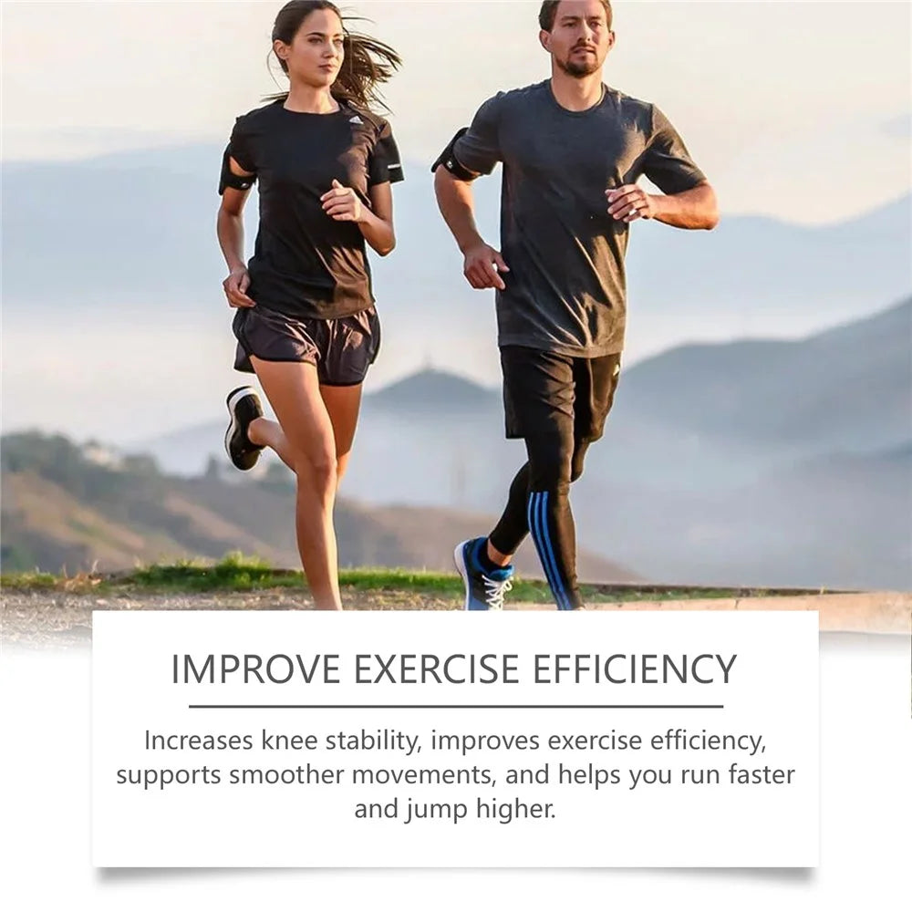 HOUKEA J01-0106-01 1Pc X Shape Knee Wrap Therapy Recovery Support Brace for Outdoor Sports - 7