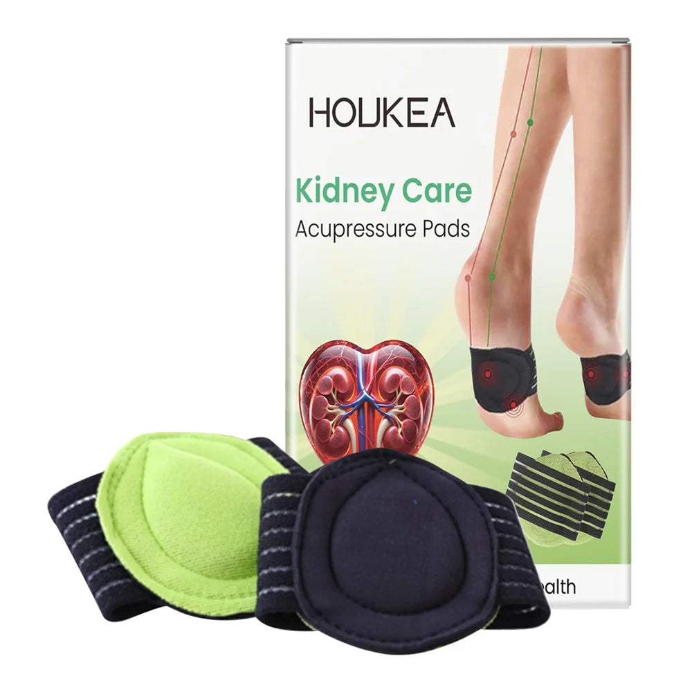 HOUKEA HK-J01-0107-01 1 Pair Kidney Care Feet Acupressure Pads Cushioned Shoes Insole - 1