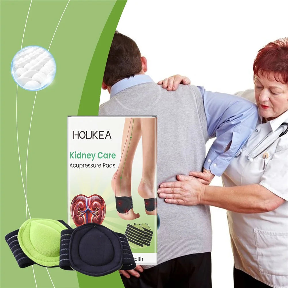 HOUKEA HK-J01-0107-01 1 Pair Kidney Care Feet Acupressure Pads Cushioned Shoes Insole - 2