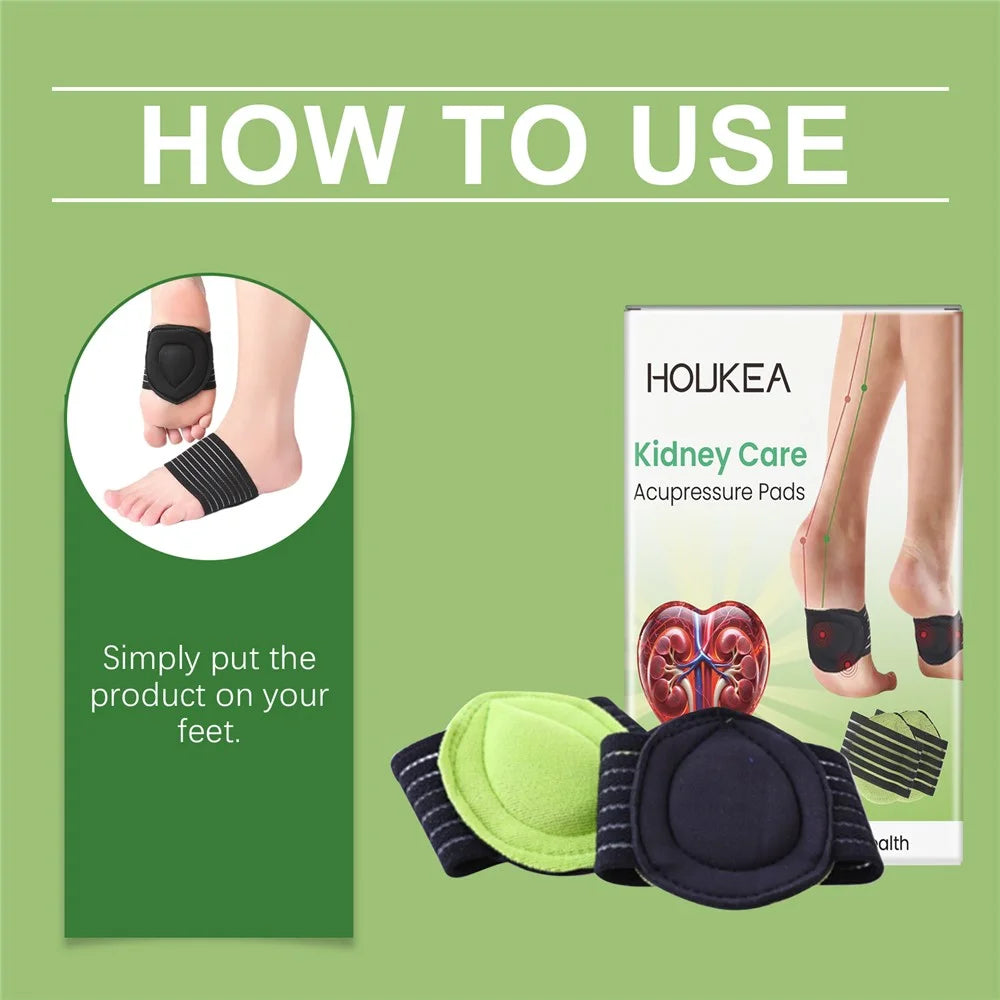 HOUKEA HK-J01-0107-01 1 Pair Kidney Care Feet Acupressure Pads Cushioned Shoes Insole - 3