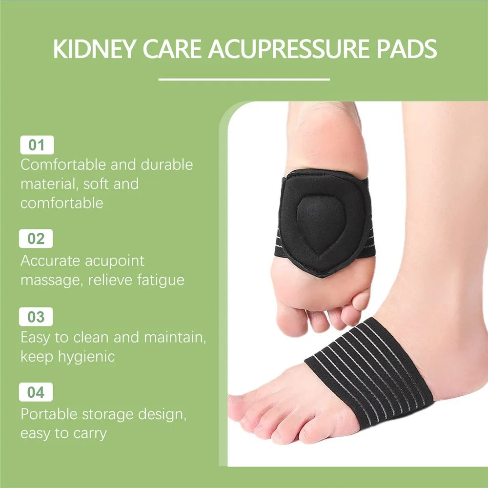 HOUKEA HK-J01-0107-01 1 Pair Kidney Care Feet Acupressure Pads Cushioned Shoes Insole - 5