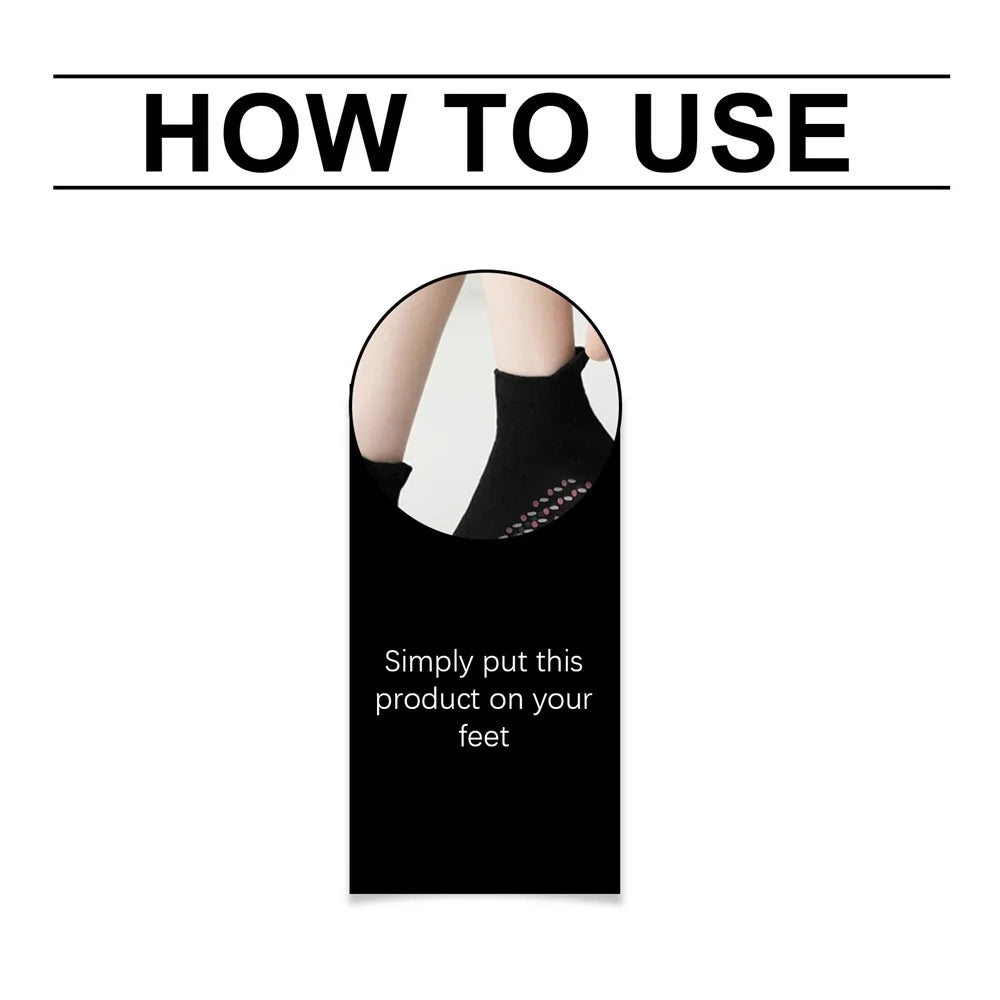 HOUKEA HK-J01-0109-01 Winter Self-Heating Socks Anti-Fatigue Non-Slip Thermal Socks - 5