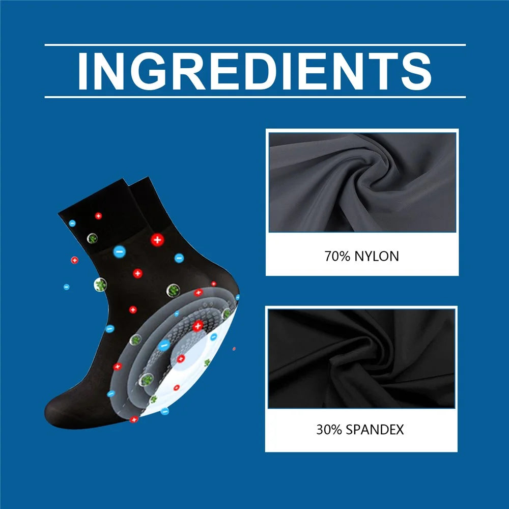 HOUKEA HK-B07-0062-01 Body Shaping Sugar Control Socks Breathable Health Care Socks for Men Women - 7