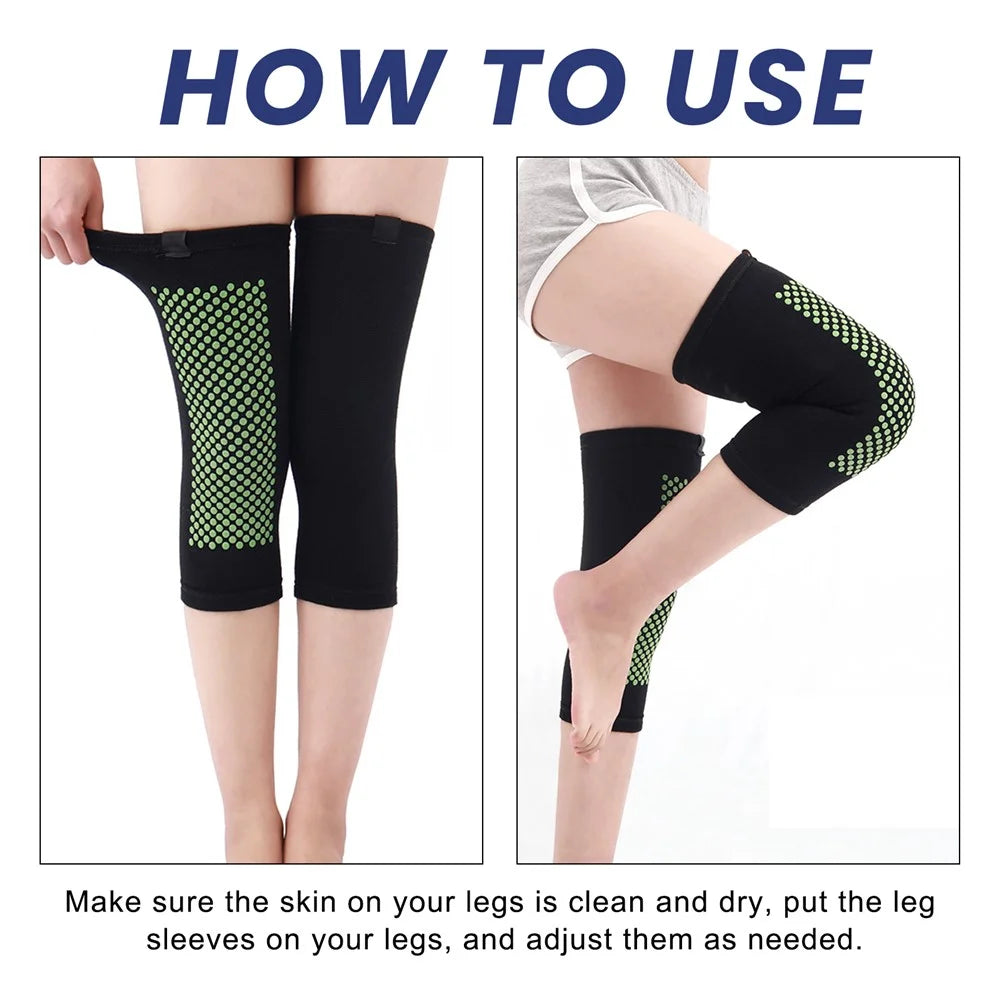 HOUKEA HKB05-A010-1-GN1 Self-Heating Lymphatic Knee Sleeves Swell Guard Knee Bandage - 5