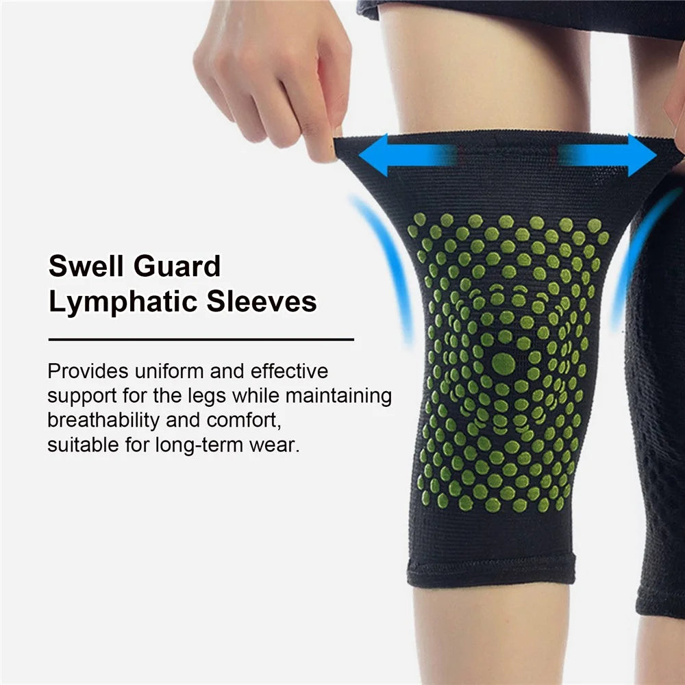 HOUKEA HKB05-A010-1-GN1 Self-Heating Lymphatic Knee Sleeves Swell Guard Knee Bandage - 7