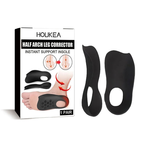 HOUKEA HKA06-A027-1-WH1 1 Pair Arch Support Half Insoles Flat Feet O-Shaped Legs Correction Insoles - 1