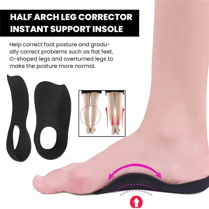 HOUKEA HKA06-A027-1-WH1 1 Pair Arch Support Half Insoles Flat Feet O-Shaped Legs Correction Insoles - 5