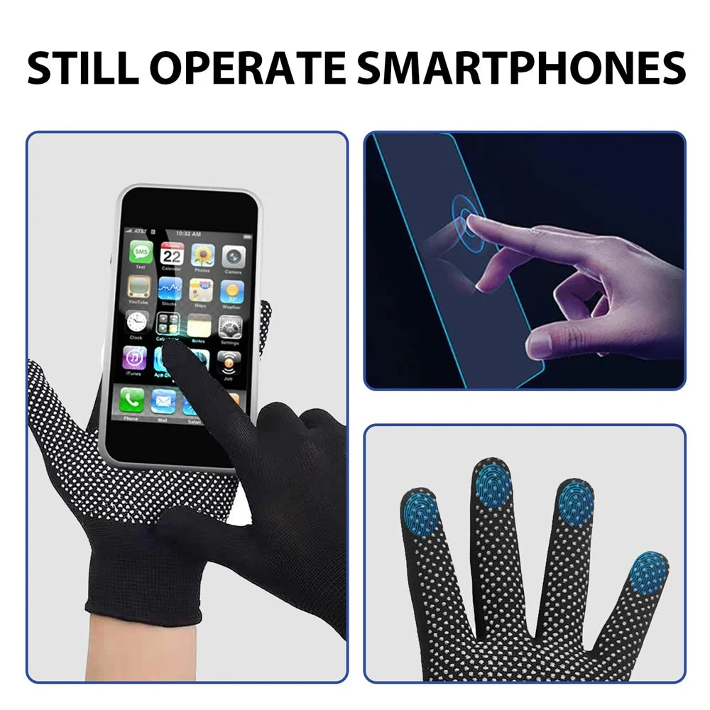 HOUKEA HKA06-A036-1-WH1 1 Pair Stiffness Pain Relief Gloves Touch Control Full Finger Hand Care Gloves - 4