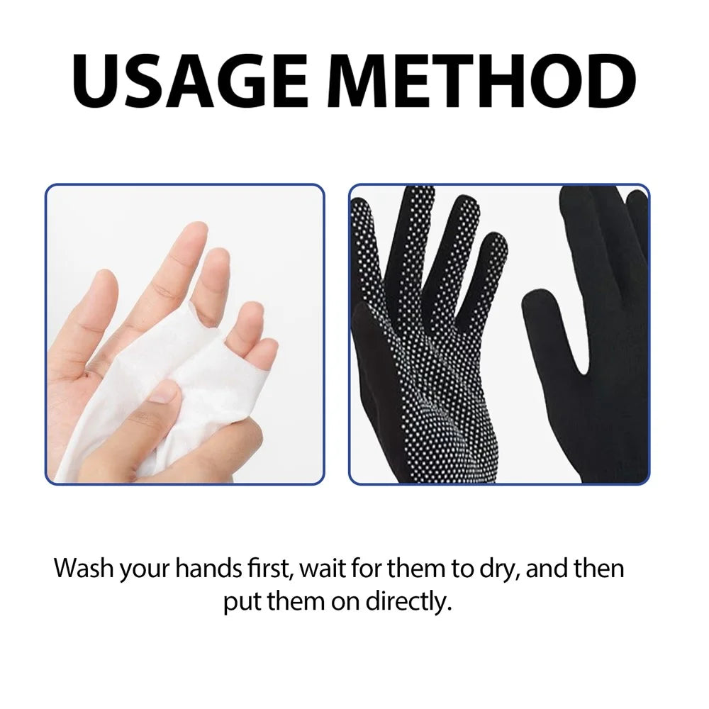 HOUKEA HKA06-A036-1-WH1 1 Pair Stiffness Pain Relief Gloves Touch Control Full Finger Hand Care Gloves - 6
