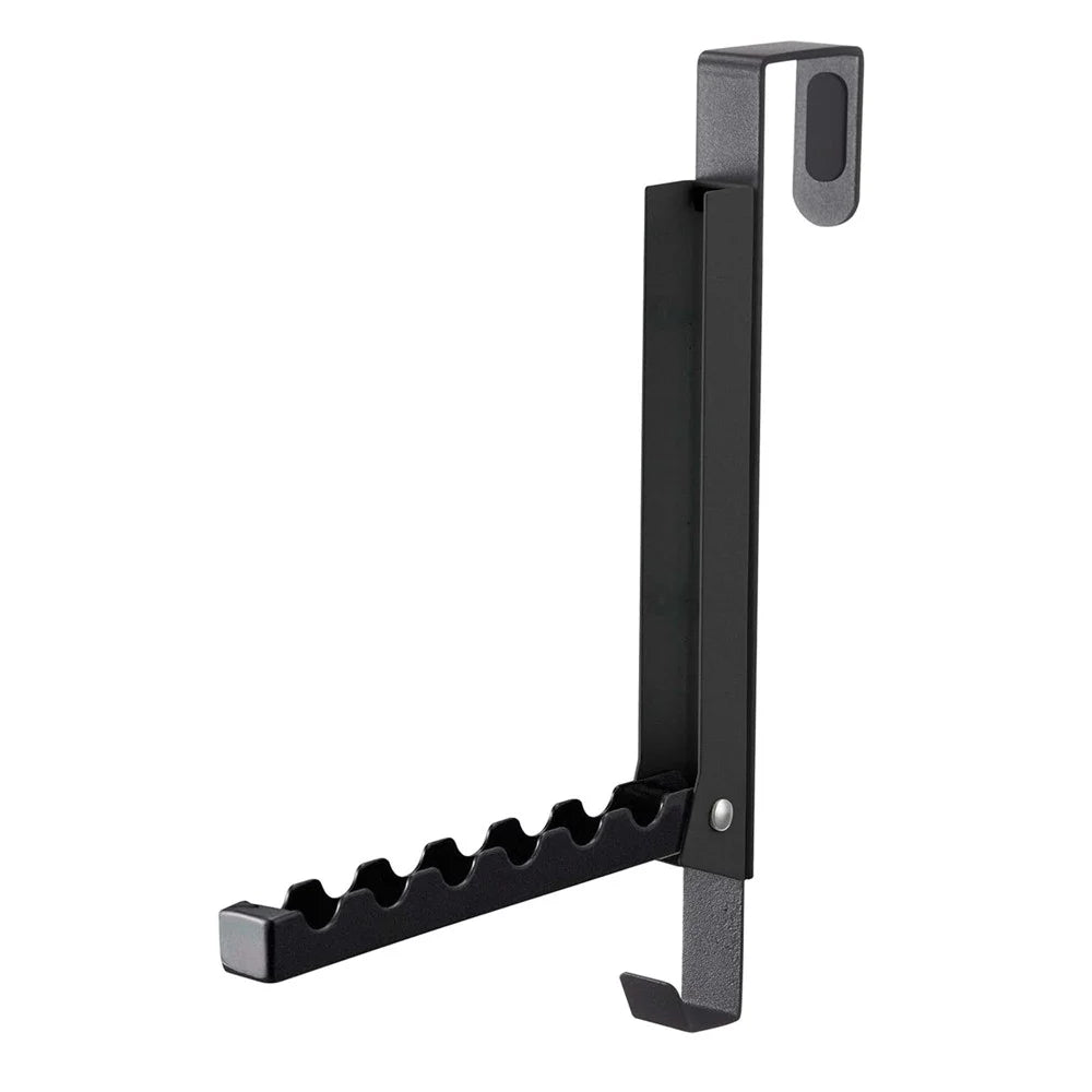 Extender Over The Door Drying Rack 6 Hangers Laundry Hanging Clothes Rack Over Door Hooks Organizer - Black - 1