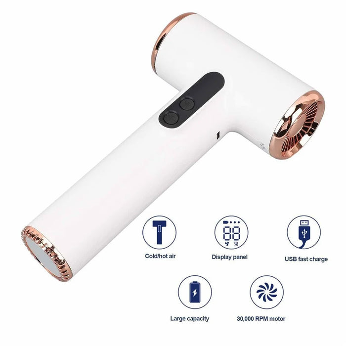 CFJ-4 200W USB Rechargeable Wireless Hair Dryer Cold  /  Hot Air 30000 RPM High Wind Power Hair Dryer - 2